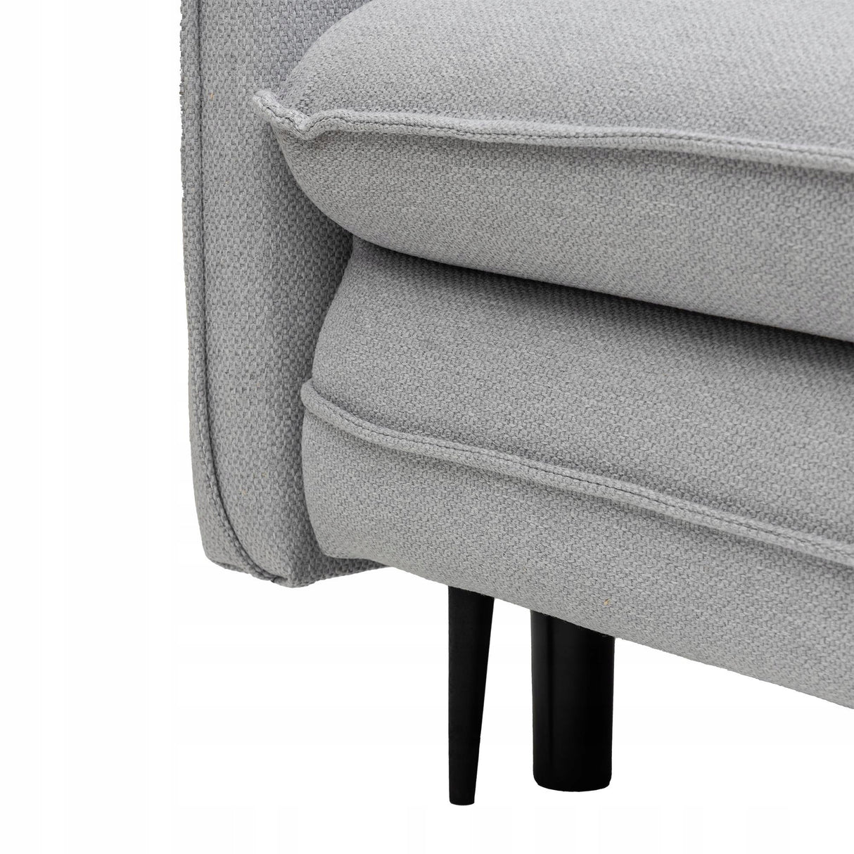 Sofa Rozkładana z Funkcją Spania i Pojemnikiem Szara 218 x 105 cm Tkanina