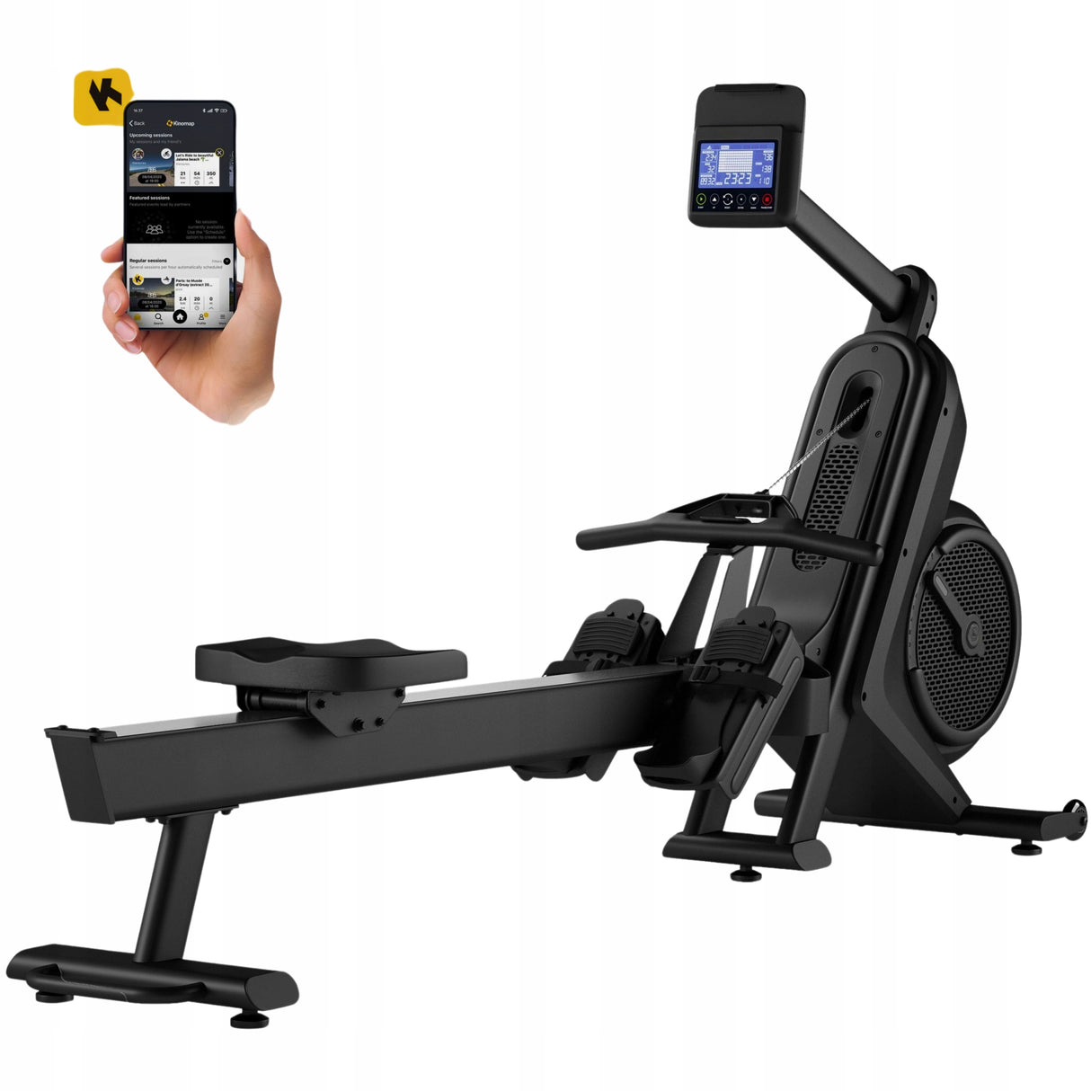 Wioślarz Treningowy Magnetyczny Powietrzny 155-195cm do 180 KG do Ćwiczeń