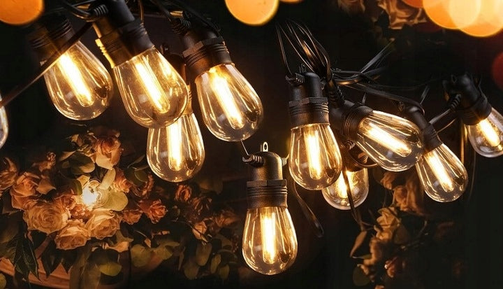 GIRLANDA OGRODOWA ŁAŃCUCH ŚWIETLNY LAMPKI NA TARAS LED WODOODPORNA IP65 20m