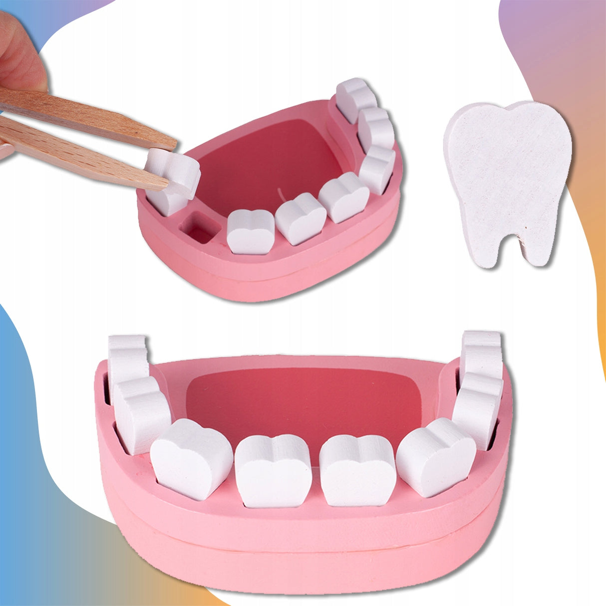 Zestaw Małego Lekarza Doktora Dentysty w Walizce dla Dzieci Drewniany