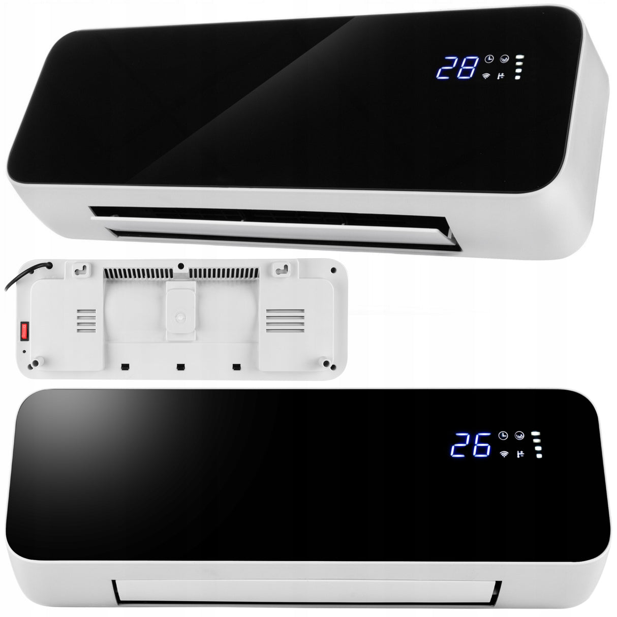 Grzejnik Elektryczny Termowentylator WiFi + Pilot 2000 W Kurtyna Powietrzna