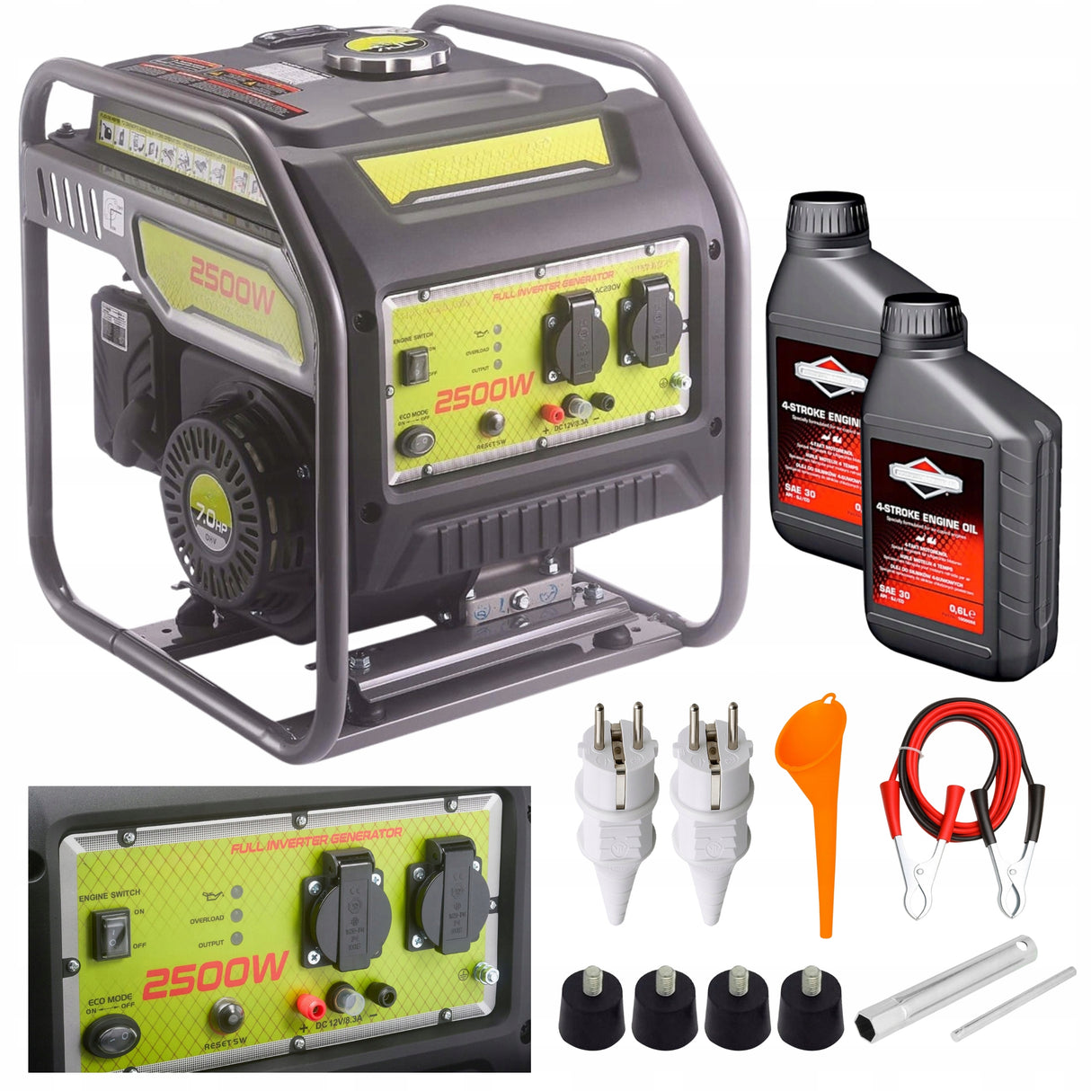Agregat Prądotwórczy Inwerterowy 2500W Generator Prądu Zestaw Prezent