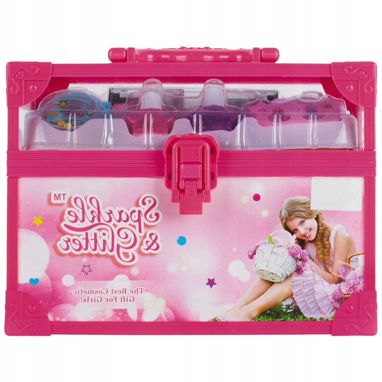 Zestaw Manicure w Kuferku dla Dzieci do Malowania Make Up Lakiery Paznokcie