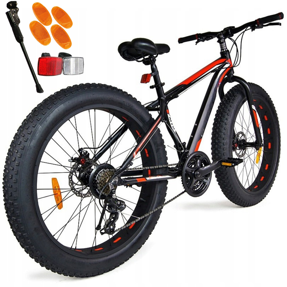 Rower Terenowy FATBIKE Stalowa Rama Szerokie Opony Przerzutki SHIMANO 26"