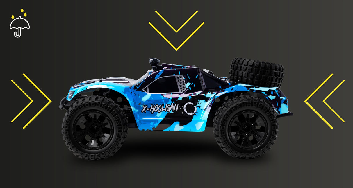 Samochód RC Terenowy 4x4 35km/h Duży Wodoodporny 2 Akumulatory Niebieski