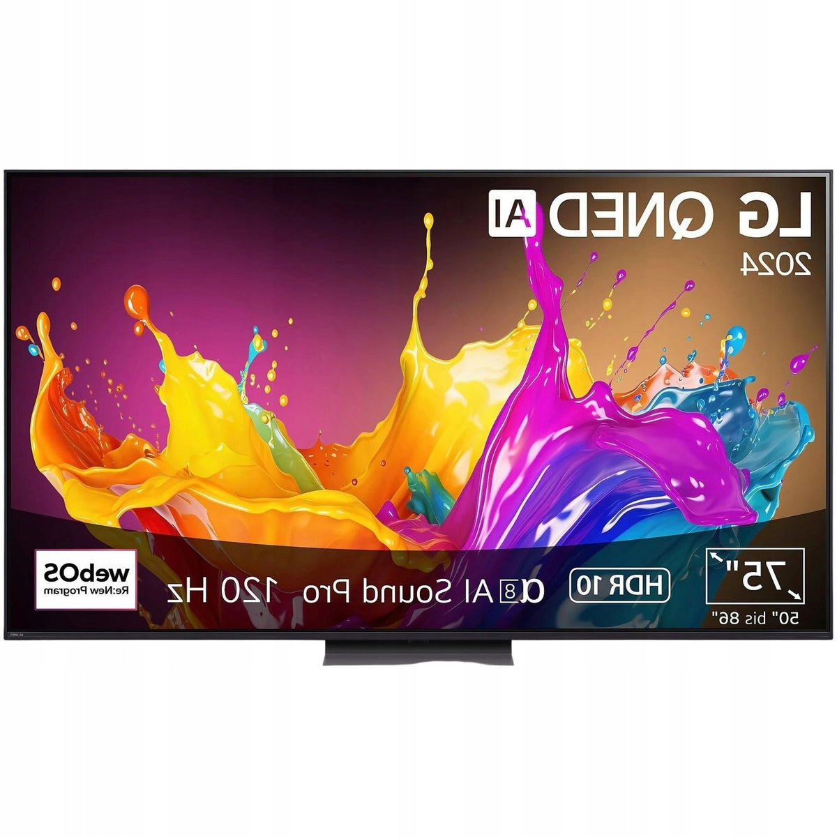 Telewizor LG 75QNED86T6A 75" Cali 120Hz 4K UHD HDR10 Smart DVB-T2 AI Czarny