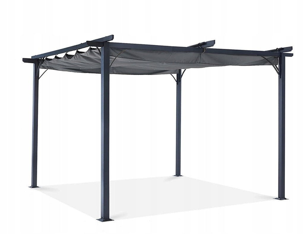 Pergola Ogrodowa Tarasowa Szara Dach Altana Pawilon Dach 3x4 M