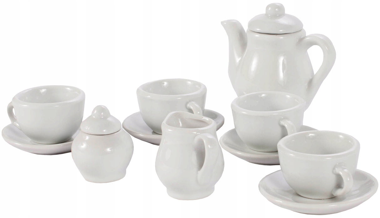 Zestaw Ceramiczny do Pomalowania do Herbatki Kolorowe Farby Pędzel
