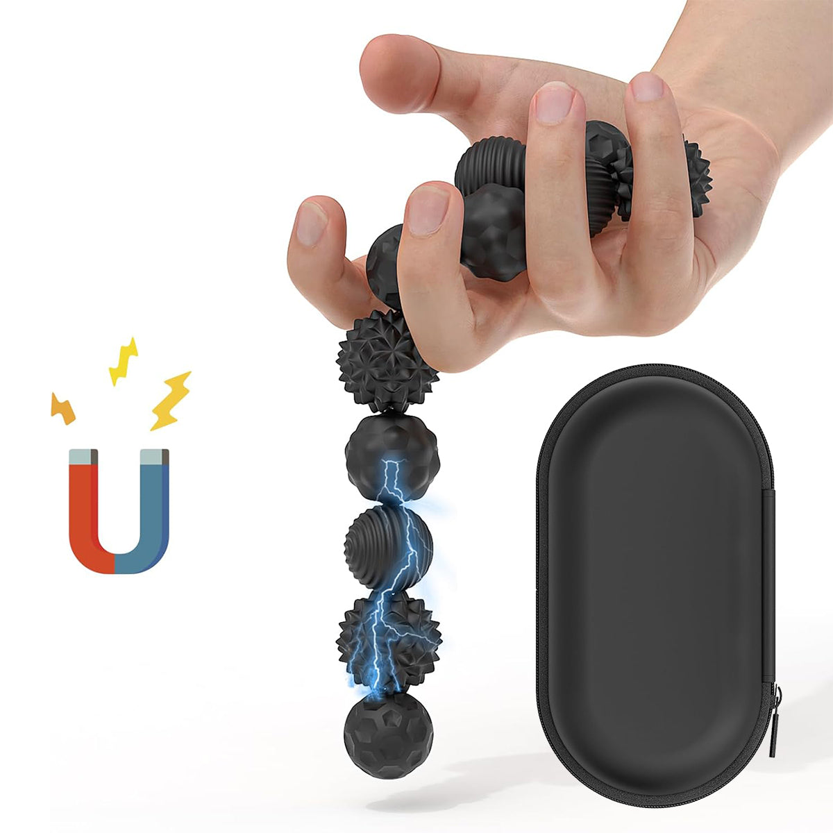 Kulki Sensoryczne Magnetyczne Antystresowa Kulka Zestaw 8 Kulek Zabawka