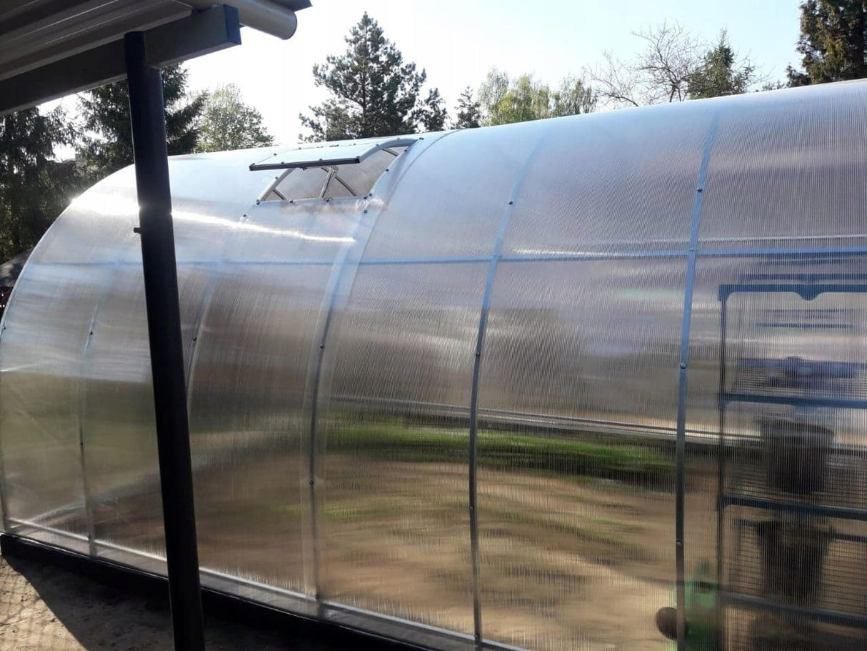 Szklarnia z Poliwęglanu Prosta Półokrągła Dobra 40x20 4mm 3x4m