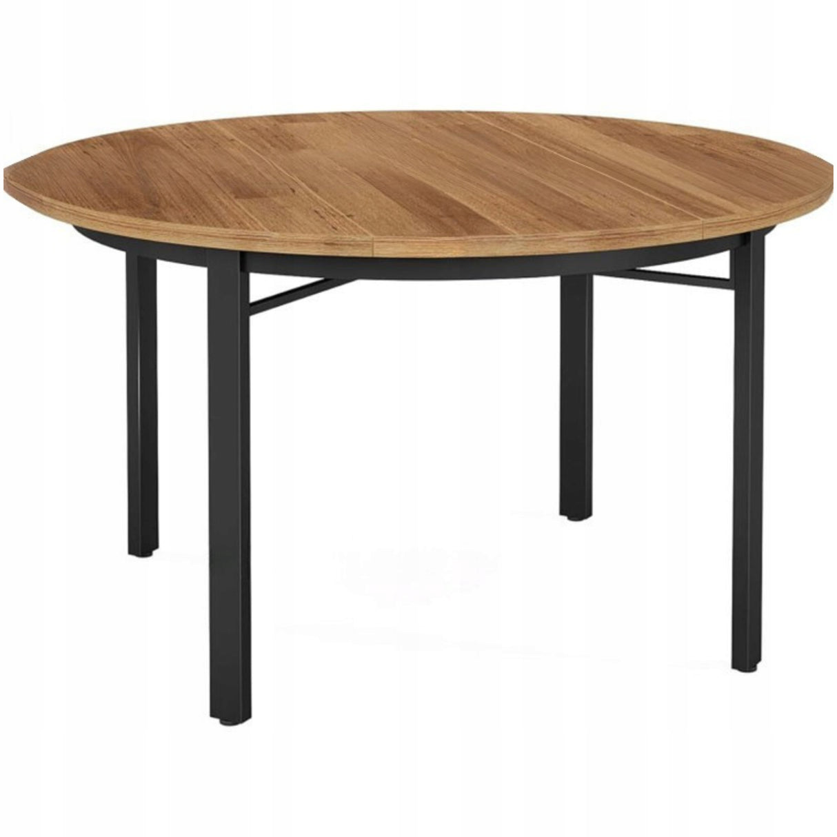 Okrągły Stół do Jadalni HOGAF2106 118,5cm Czarny Brązowy Płyta MDF Stabilny