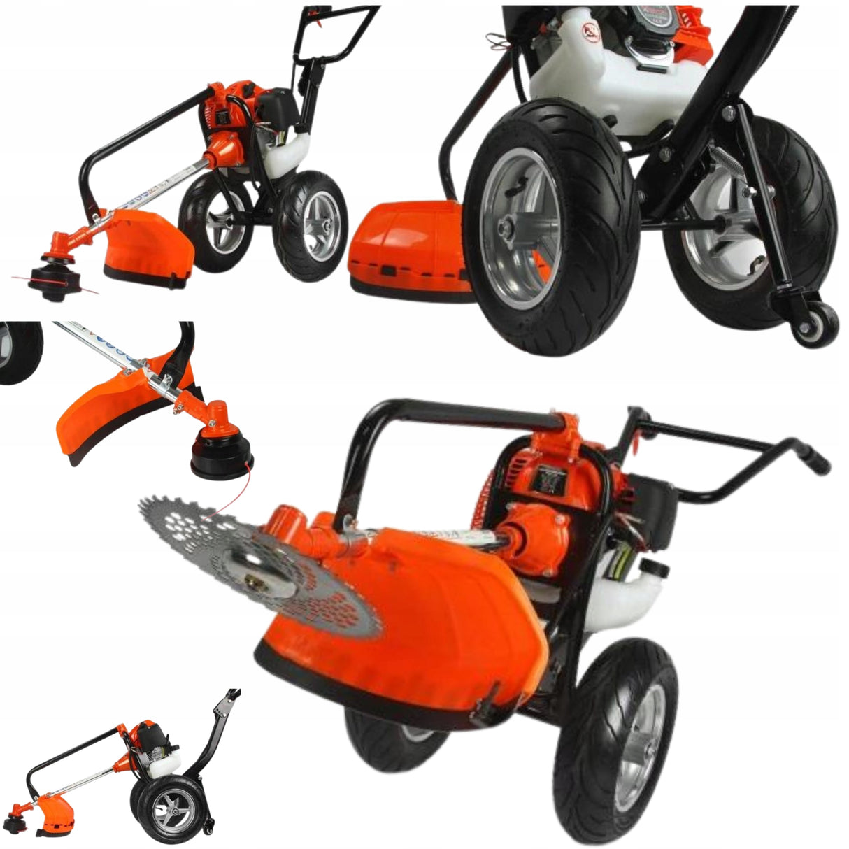 Mocna Kosa Spalinowa Na Kółkach Stabilna Silnika: 5,2KM Kosiarka Podkasalka