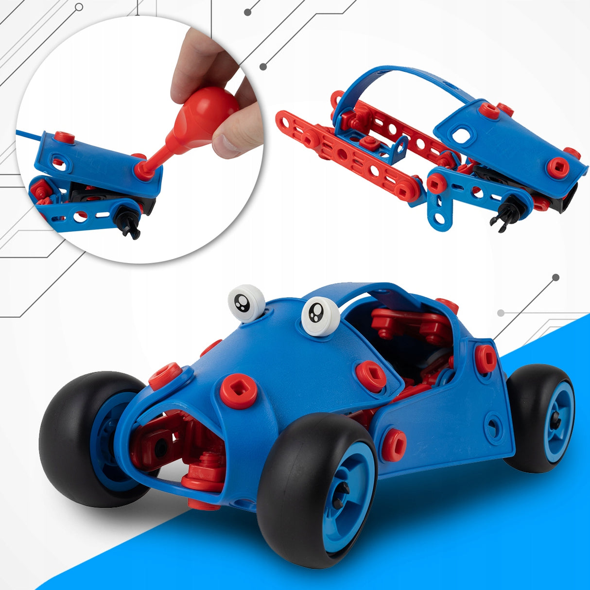 Klocki Konstrukcyjne Mega Konstruktor Pojazdy Robot Samolot 6w1 dla Dzieci