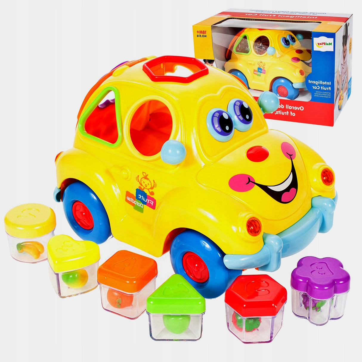 SAMOCHÓD AUTKO AUTO SORTER Z KLOCKAMI WESOŁEK 12m+