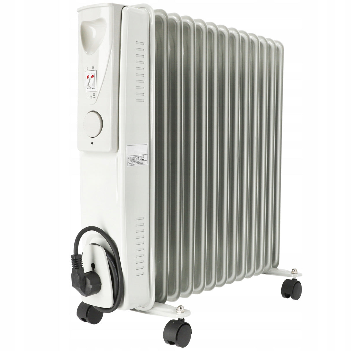 Grzejnik Elektryczny Żeberkowy Olejowy Olejak Termostat 2500W 13 Żeberek