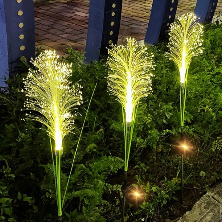 LAMPA OGRODOWA SOLARNA LED TRAWA PAMPASOWA ŚWIETLNA WBIJANA OZDOBA 2 Sztuki