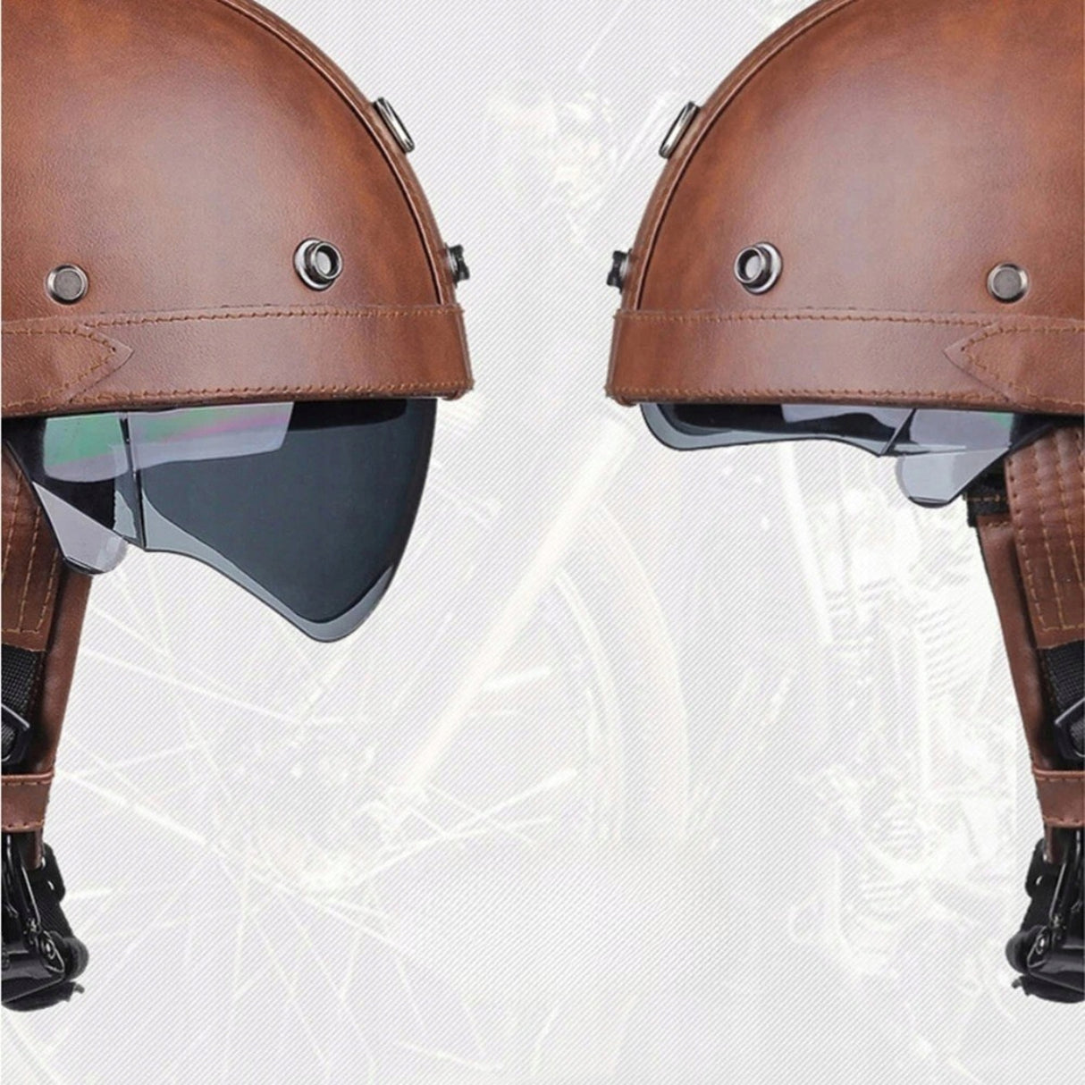 Kask Motocyklowy Retro Unisex Mężczyźni Kobiety Pół Twarzowy Rozmiar L
