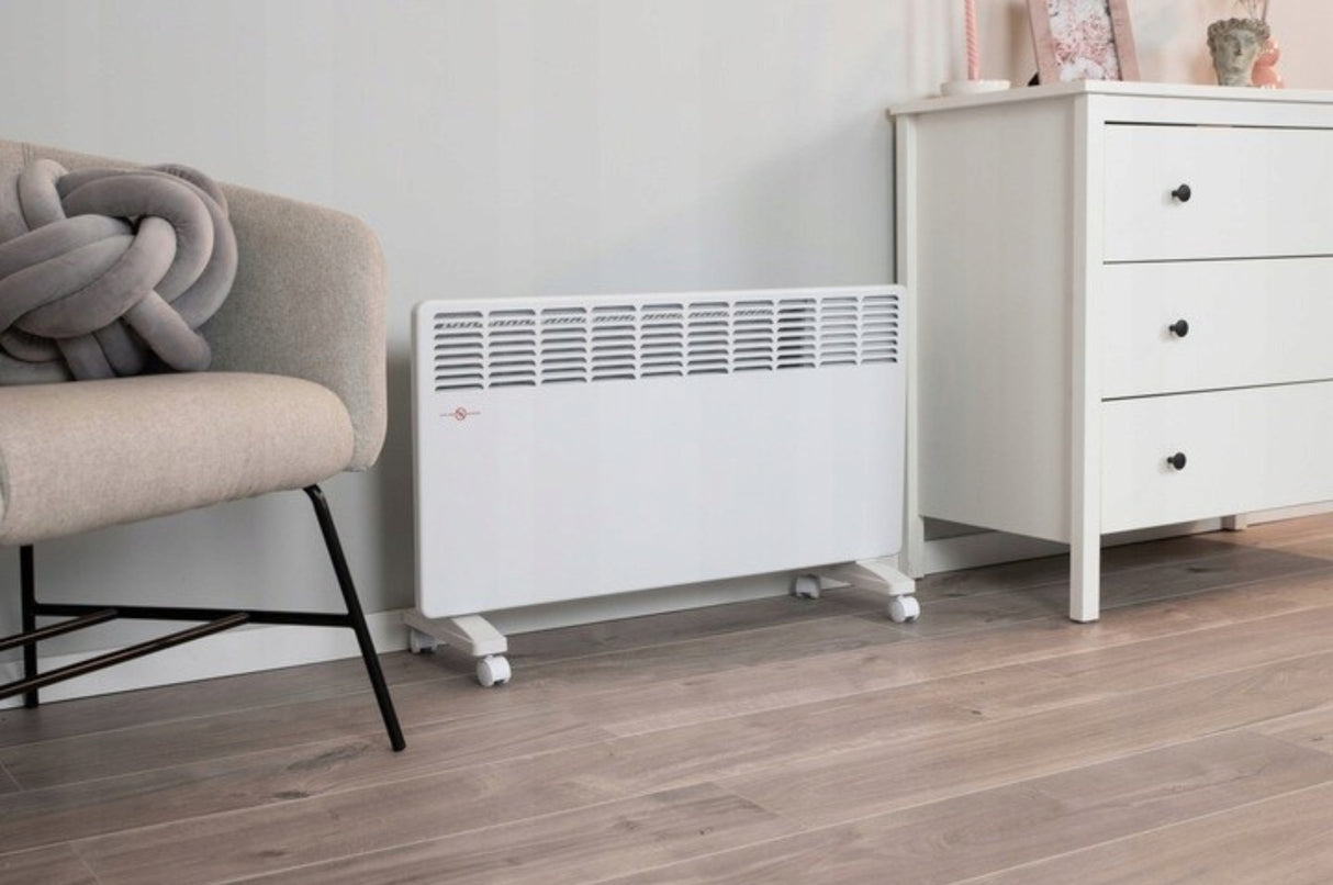 Grzejnik Elektryczny Konwektorowy z Termostatem Dotykowy WiFi Biały 2000W