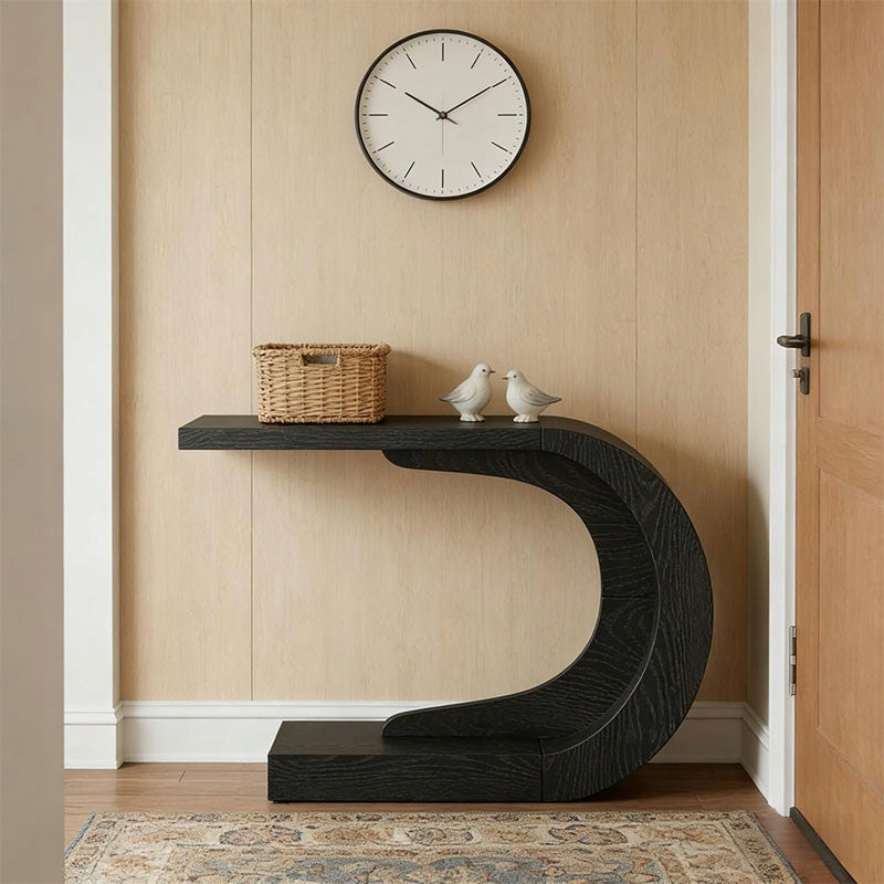 Stolik Konsolowy Kompaktowy HOGA-HL0293 109,9x33,7x74,3 cm Czarny Elegancki