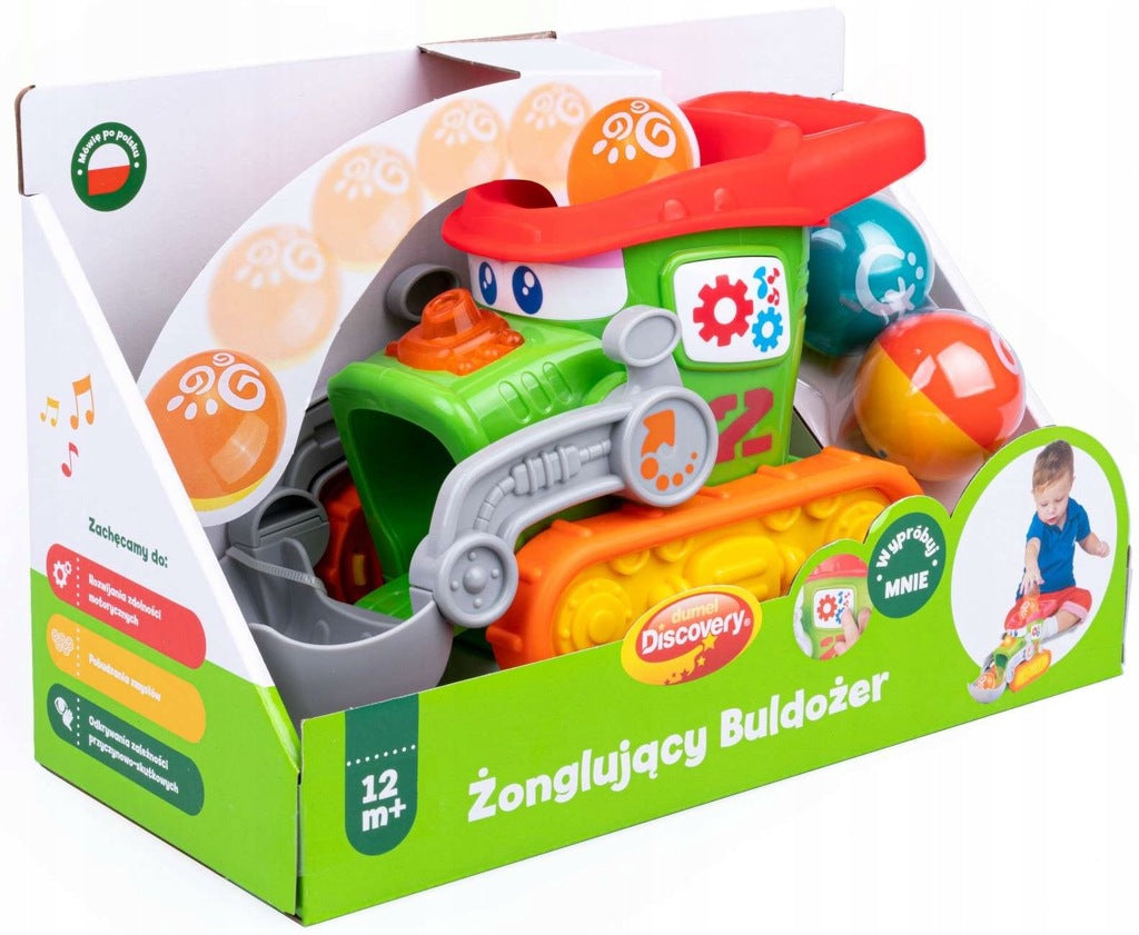 BULDOŻER INTERAKTYWNY ŻONGLUJĄCY Prezent Na Święta Dziecka + PIŁKI GRATIS!!