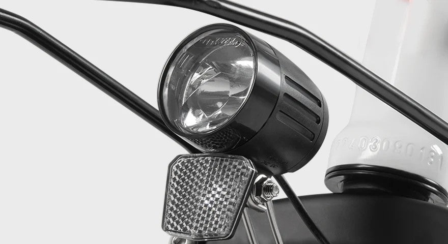 Rower Elektryczny Większa Rama Miejski Biały 250W 36V 15.6Ah Koło 26" Cali