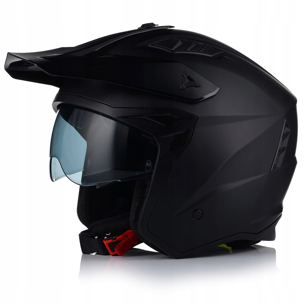 Kask Motocyklowy Predatora Daszek + 2xSzyba Czarny Mat XL 4w1 Vito