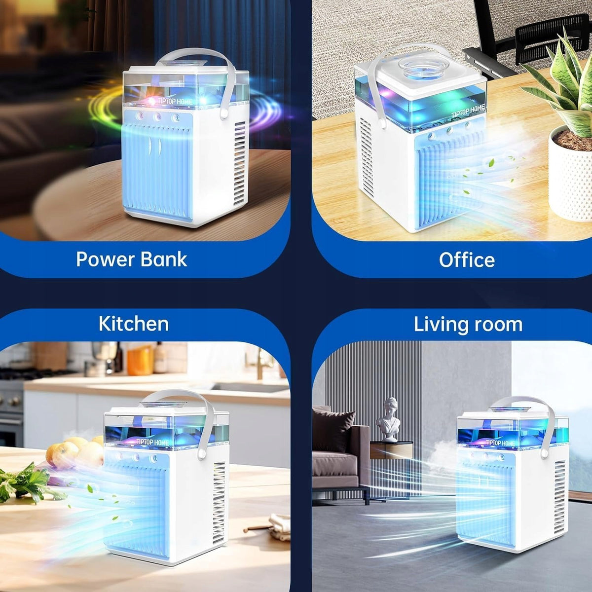 Klimator Mobilny Przenośny Pthtechus CL-08 4w1 Biały Mini Ewaporacyjny