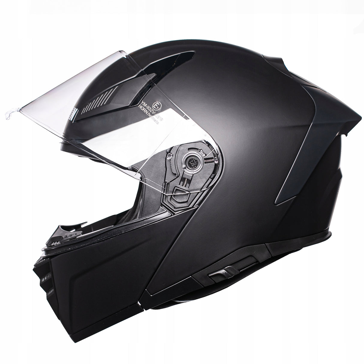 Kask Szczękowy Motocyklowy pod Interkom Blenda Czarny Met Rozmiar XS