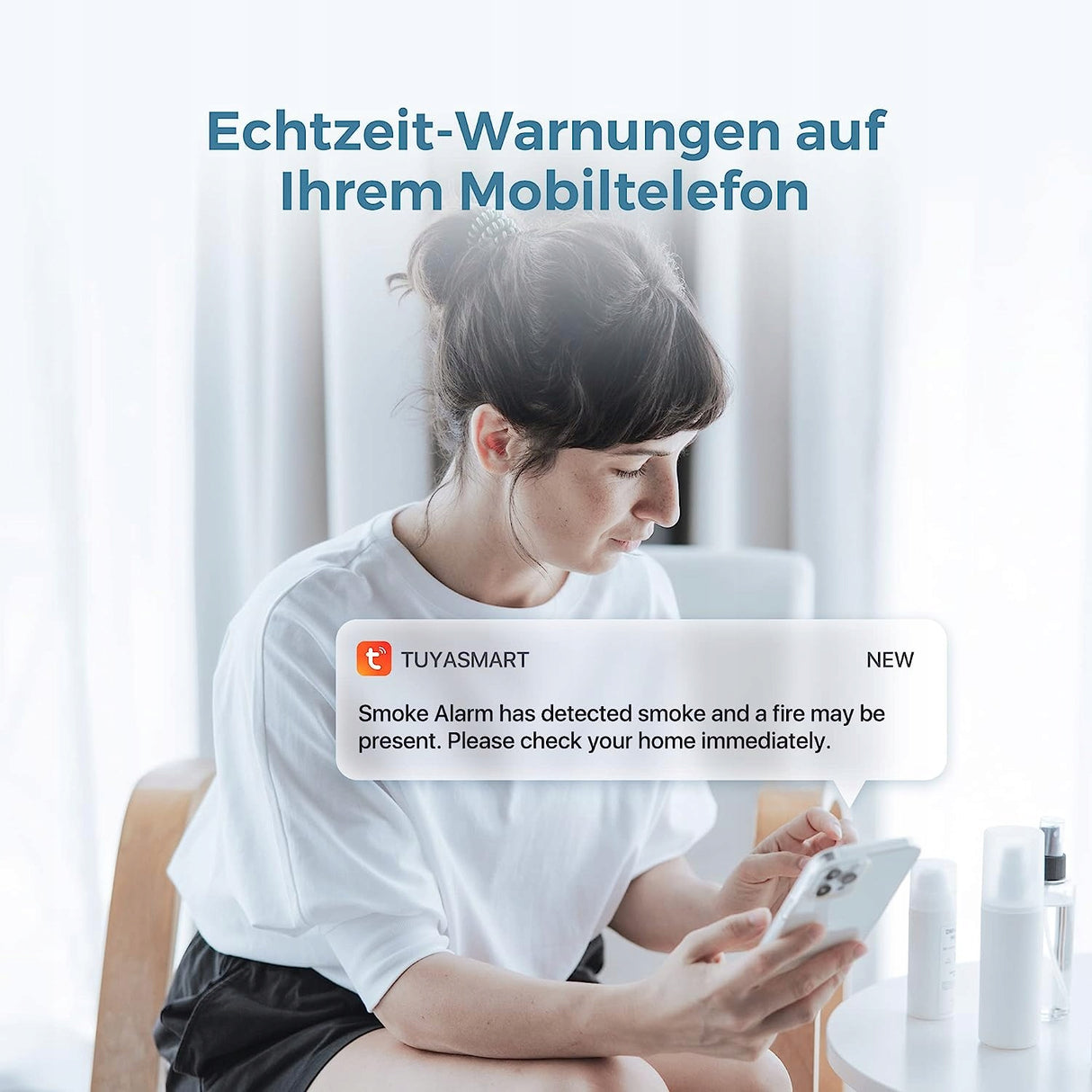 ZESTAW 3x Czujnik Dymu APLIKACJA TUYA WIFI GRATIS