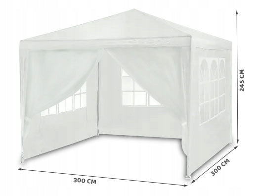 PAWILON NAMIOT OGRODOWY IMPREZOWY 3x3x2,5 m + 4 ŚCIANY POVES