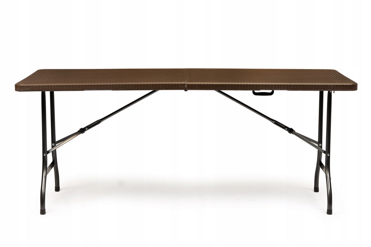Stół Ogrodowy Rozkładany Cateringowy Turystyczny 180x75x74cm Brązowy