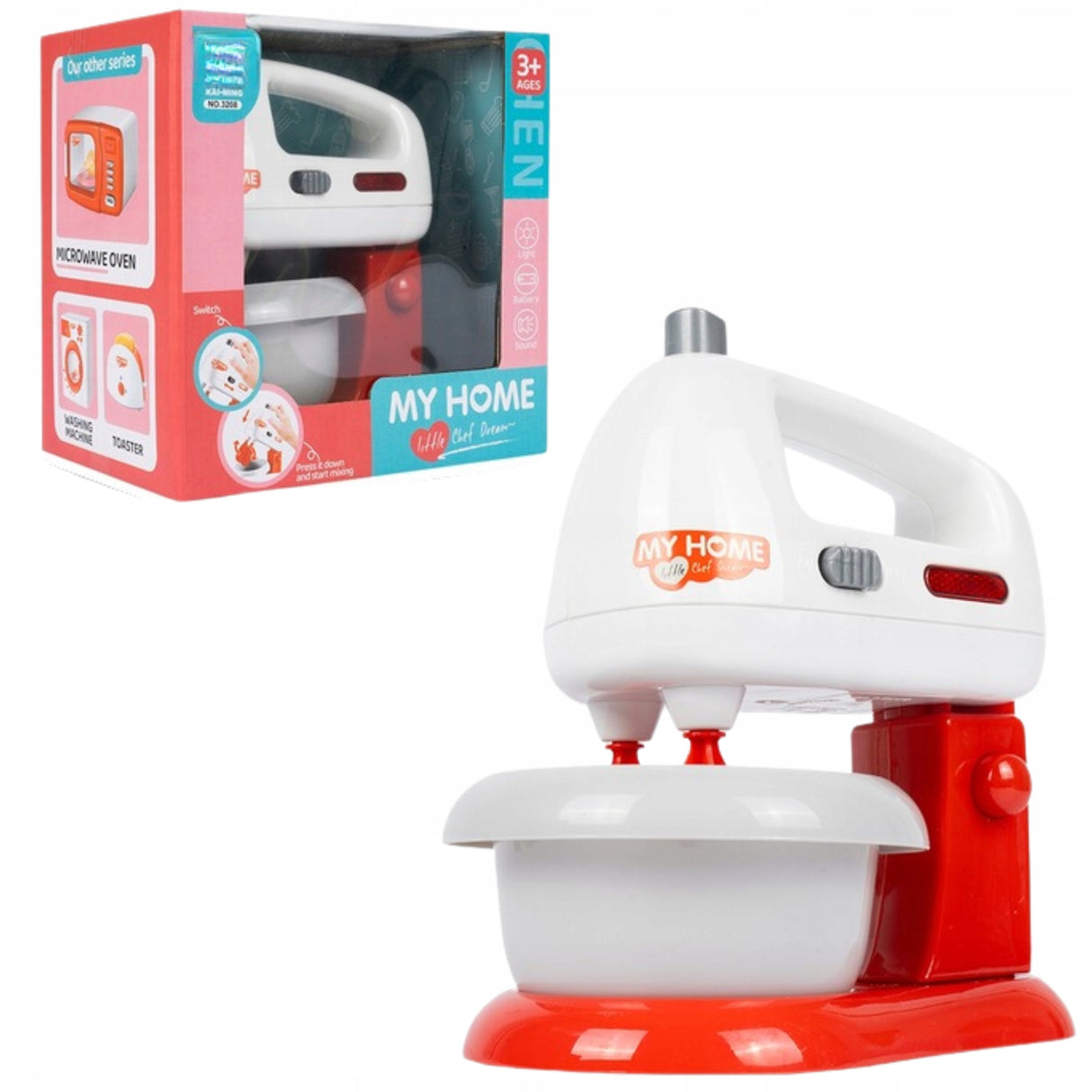 Robot Kuchenny na Baterie Mikser AGD Zabawka do Pieczenia Ciasta dla Dzieci
