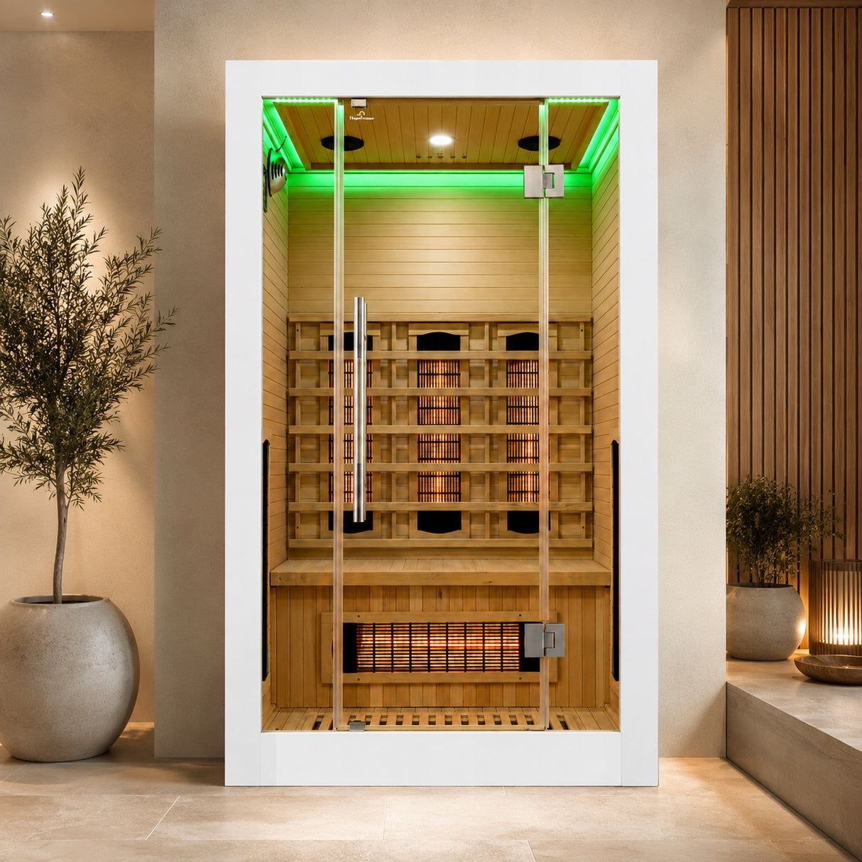 Sauna Dwuosobowa Infrared Domowe Spa na 2 Osoby Biała Lumi Core Relaks