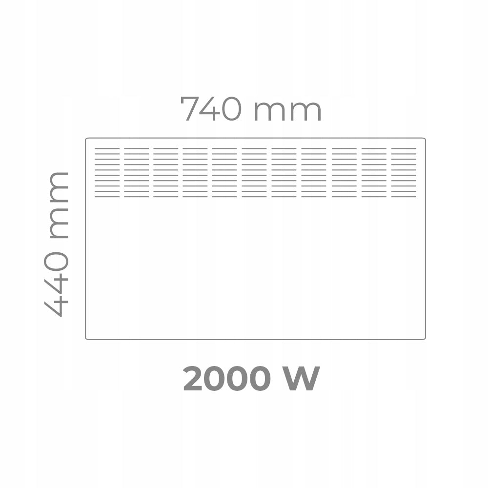 Grzejnik Elektryczny Termostat Programator Ścienny Przenośny Biały 2000 W
