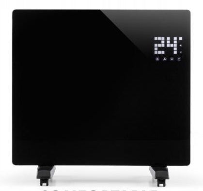 Grzejnik Konwektorowy Elektryczny 1000W LCD Pilot Termostat Timer Czarny