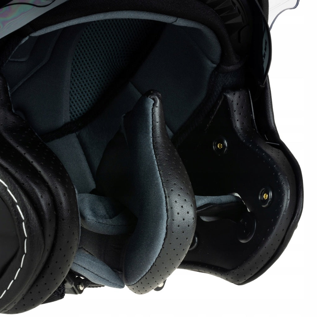 Kask Motocyklowy Otwarty ZED C5 Blenda + Kominiarka Czarny S