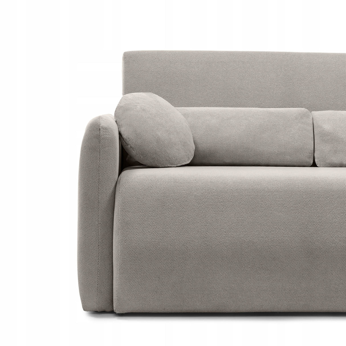 Sofa Rozkładana z Funkcją Spania i Pojemnikiem Beżowoszara 160x105/192 cm