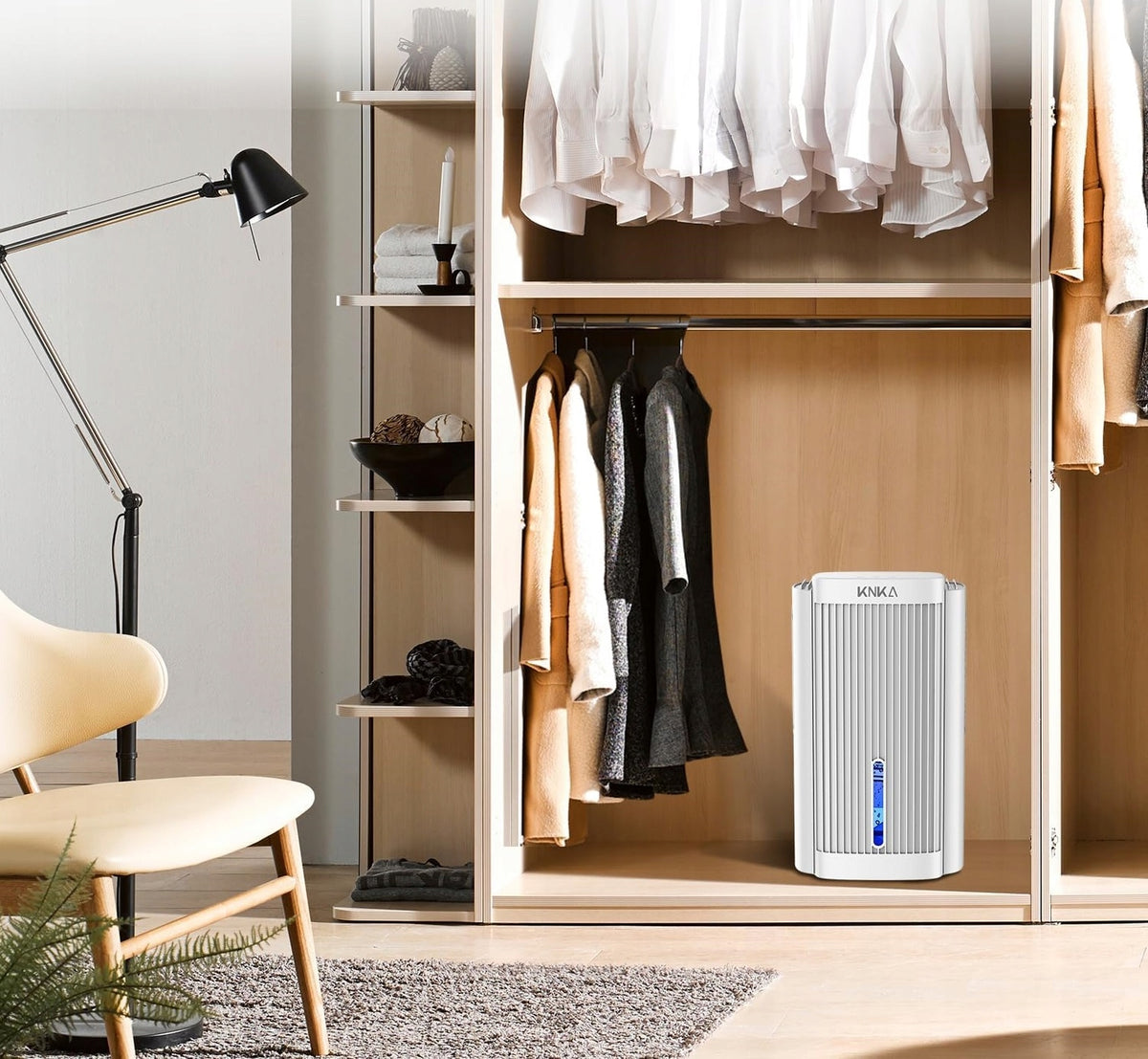 Elektryczny Osuszacz Powietrza do Domu 1,1 L/Dzień do 30 m² KNKA CS06 Biały