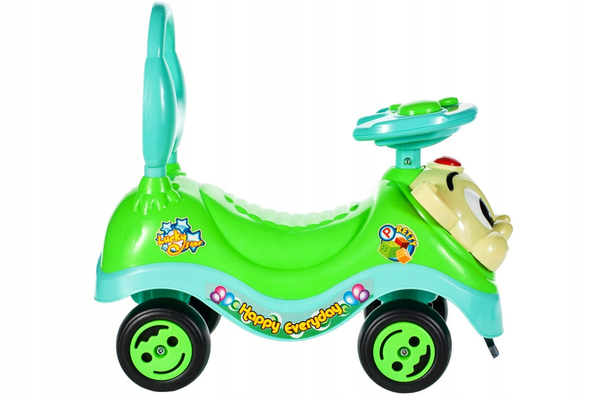 Pchacz Dla Dzieci Klaksonem Rozwiń Motorykę Równowagę 12m+ Stabilny Zielony