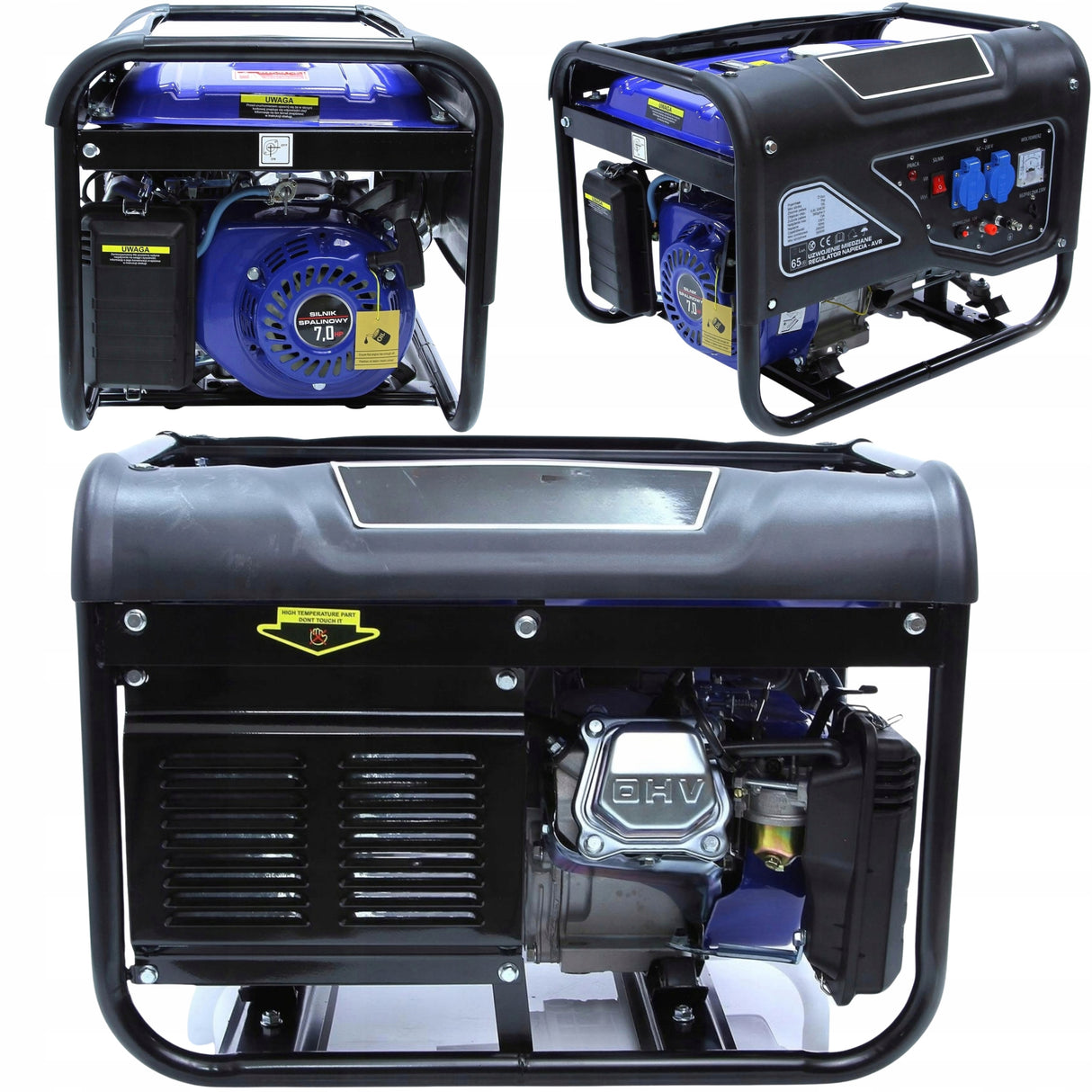 Agregat Generator Prądotwórczy Benzynowy Przenośny Jednofazowy 3kW 230V AVR