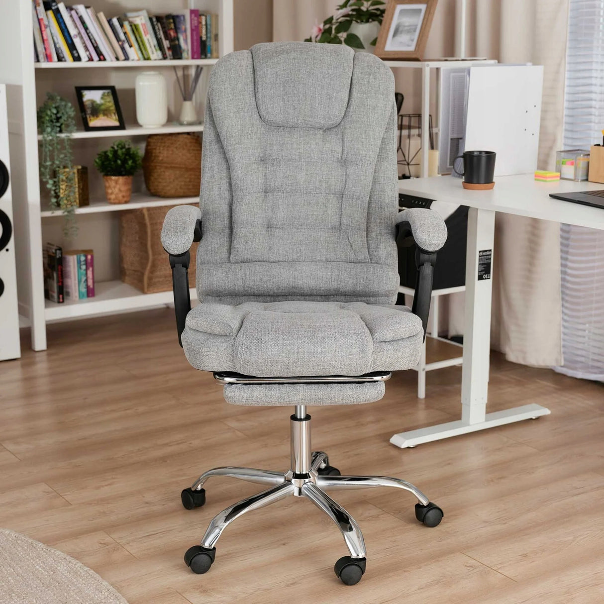 Fotel Obrotowy Biurowy Krzesło z Regulacjami Ergonomiczne Biurowe 118 cm