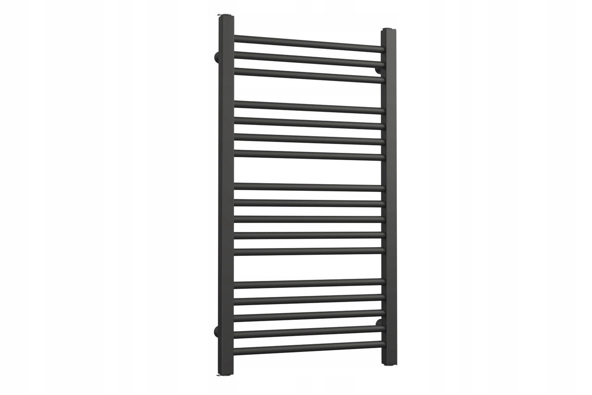 Grzejnik Łazienkowy Dekoracyjny Wodny Czarny Mat 65x112cm 730W Elegancki