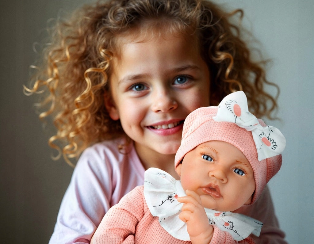 Wózek dla Lalek w Gwiazdki Spacerowy + Lalka Interaktywna Duża 41 cm ZESTAW