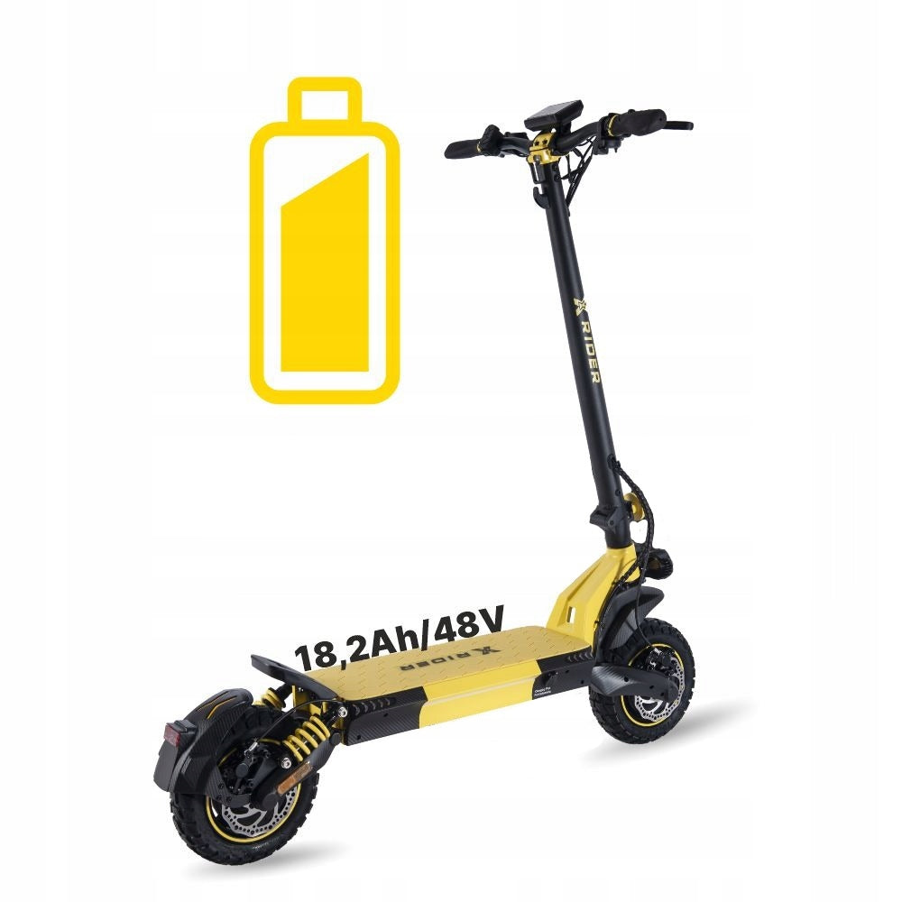 Hulajnoga Elektryczna Wyczynowa Miejska 2 Silniki 2x1400W Żółto-Czarna
