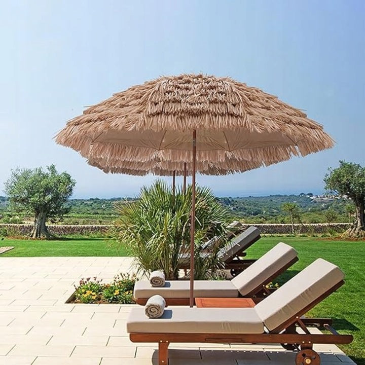 DUŻY PARASOL PLAŻOWY BALKONOWY OGRODOWY HAWAJSKI ŁAMANY TARAS PLAŻĘ 150CM