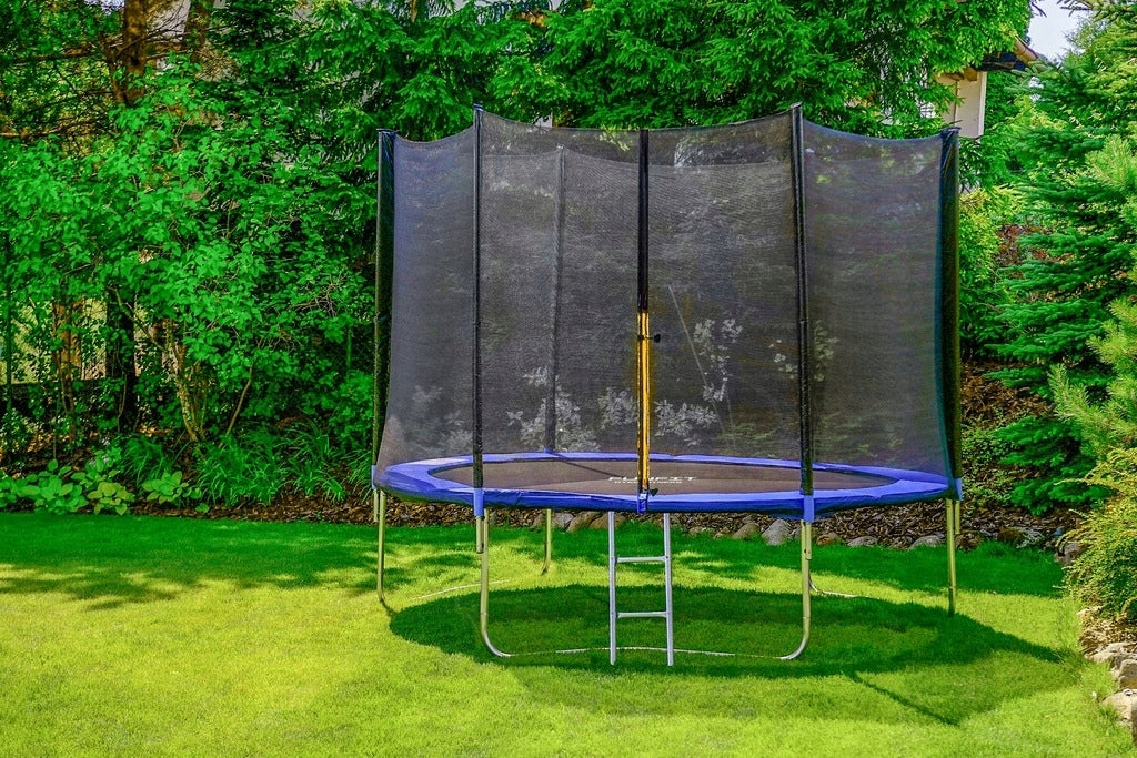 TRAMPOLINA OGRODOWA 304-312CM 10FT SIATKA + DRABINKA Poves