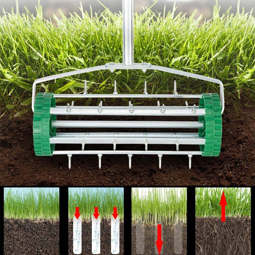 AERATOR WERTYKULATOR DO TRAWY OGRODU Z KOLCAMI 43 cm