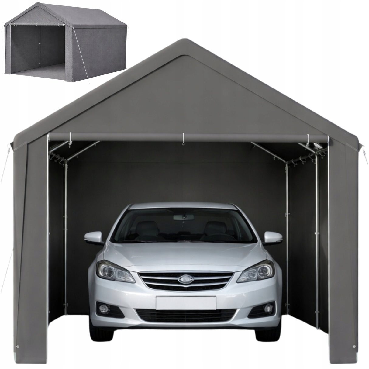 Namiot Garażowy Wodoszczelny Polietylenowy Dach Odporny na Rozerwanie 3x6 m