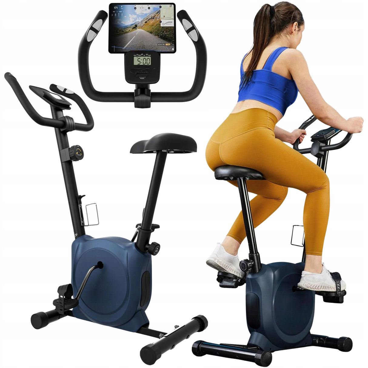Rower Treningowy Magnetyczny Stacjonarny Pionowy Rowerek Fitness do Ćwiczeń