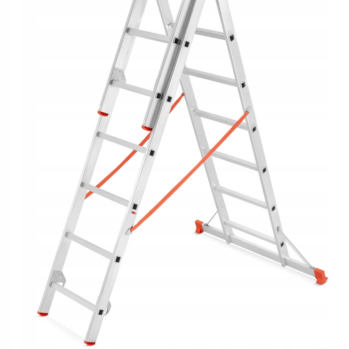 Drabina Wielofunkcyjna Profesjonalna Aluminiowa 3x7 Udźwig 150 KG 4,89 m